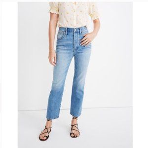 Madewell Rigid Slim Demi-Boot Jeans in Banter Wash